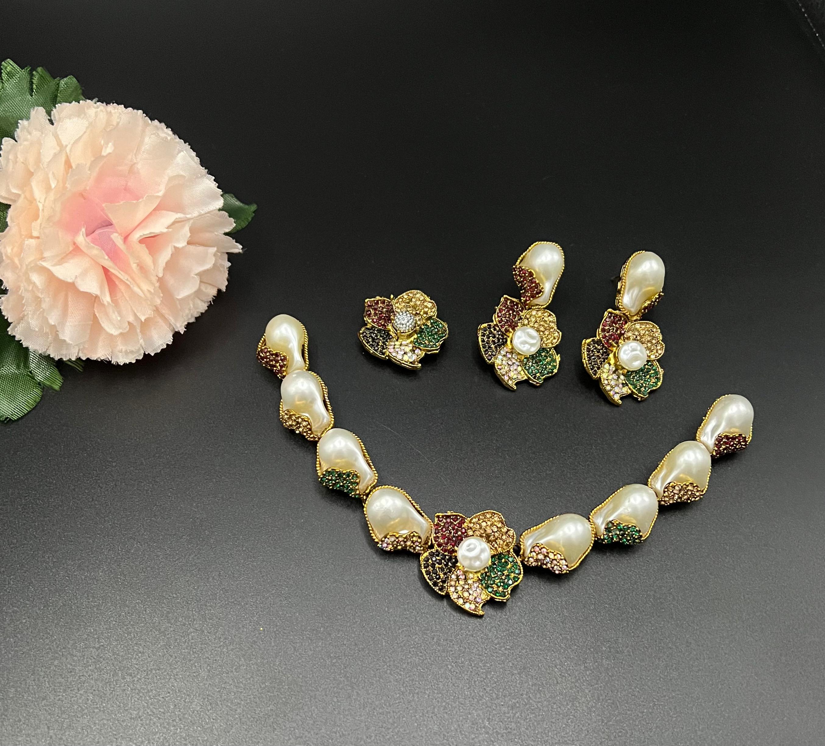 Gulnaz Pearl Floral Ensemble